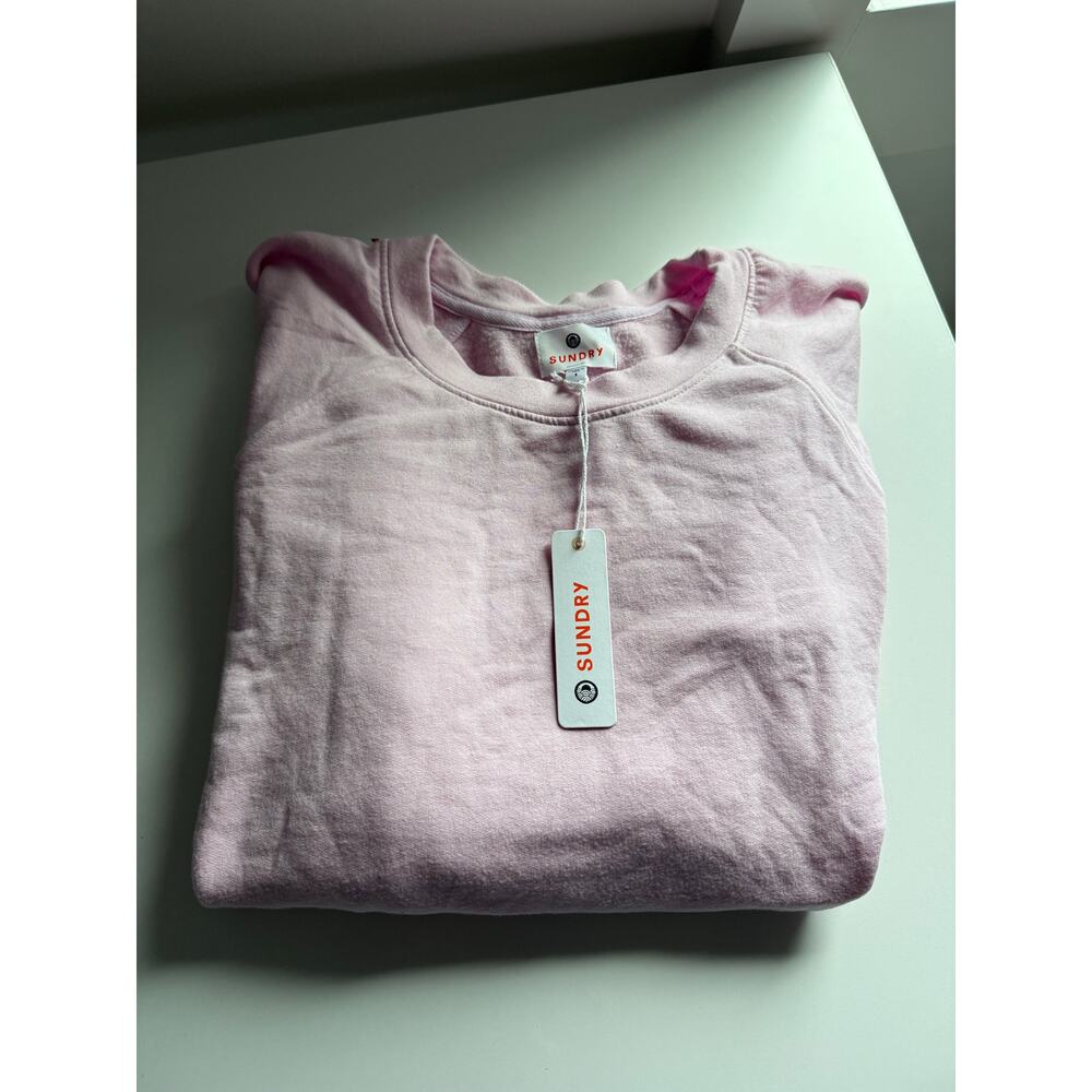 $124 New Sundry Raglan Sweatshirt - Pink - Small - Picture 9 of 10